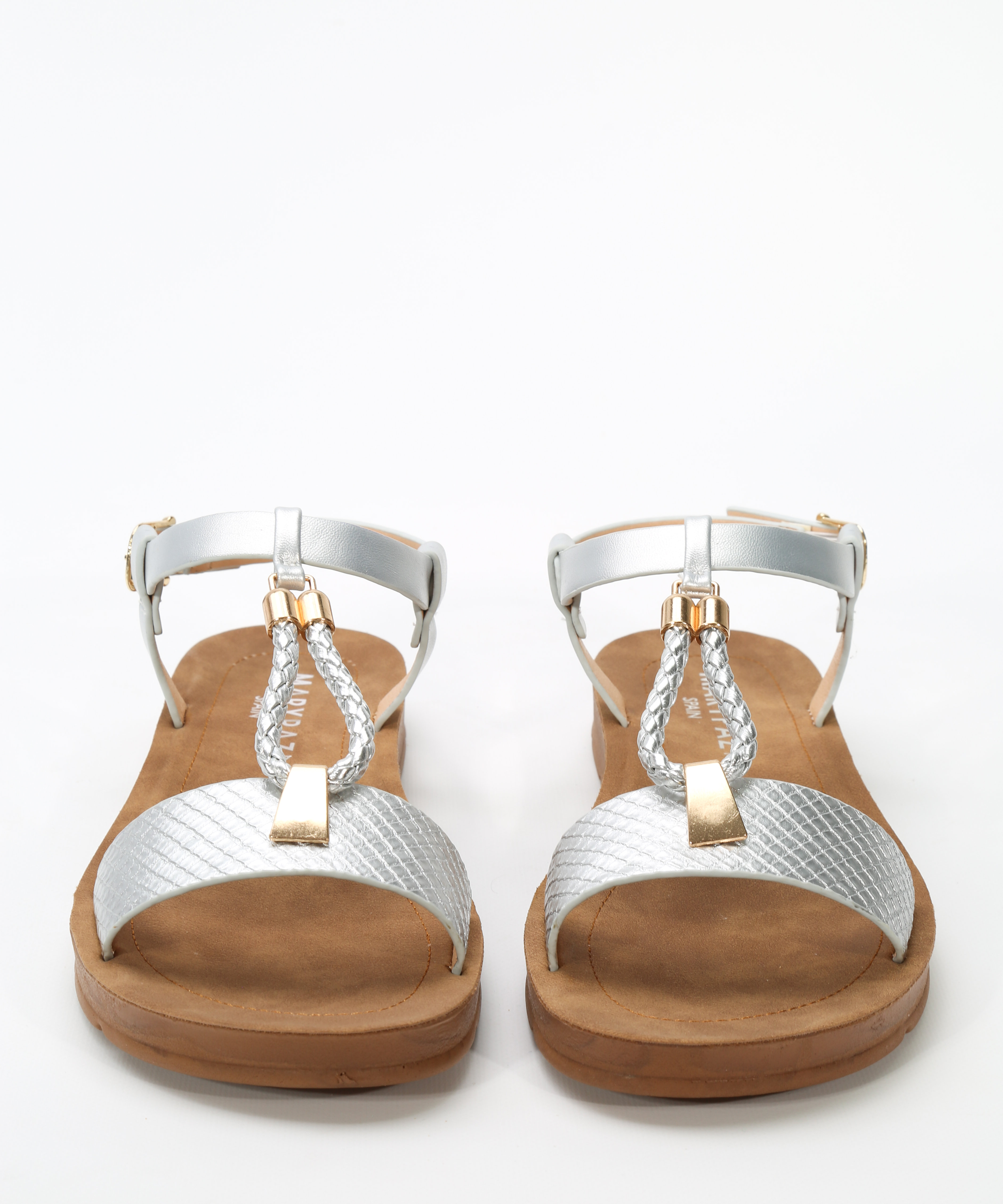 Sandalias planas adorno metálico image number null